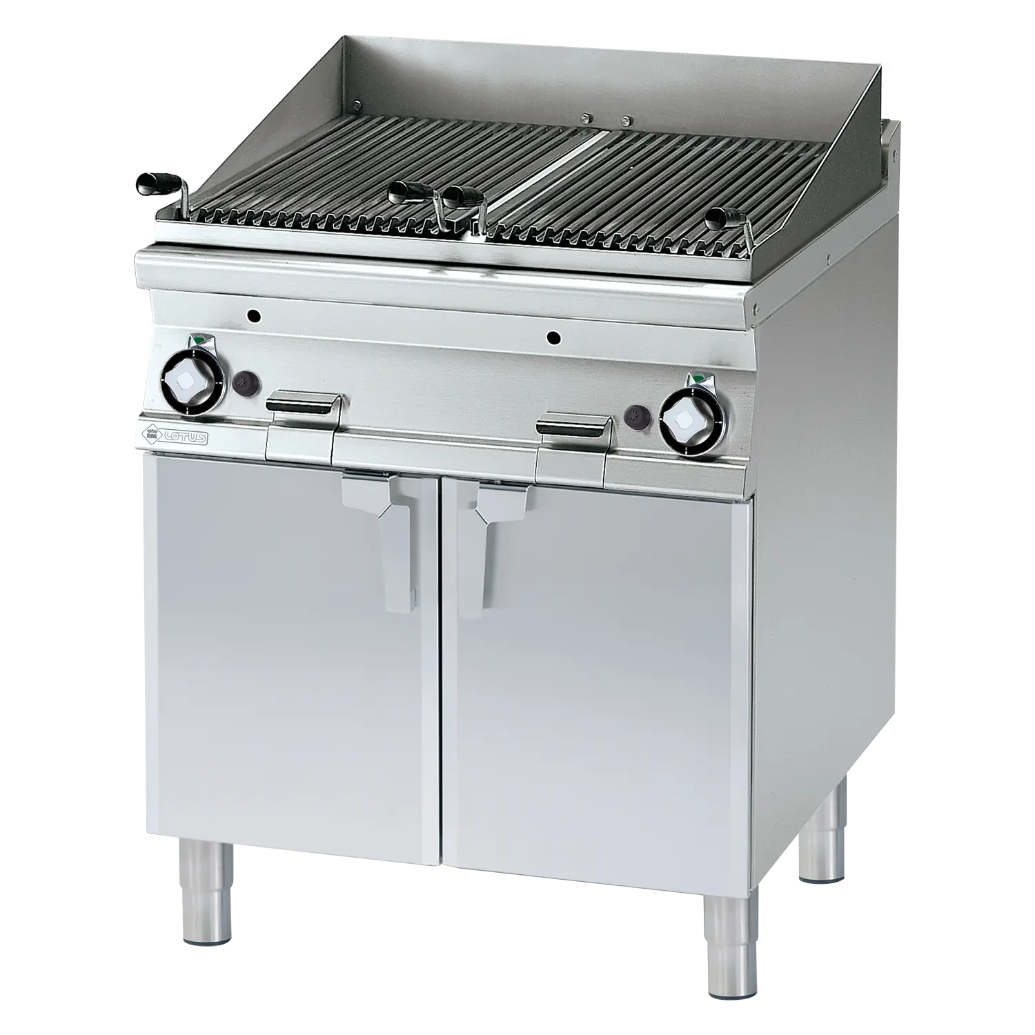 Lávový gril plynový dvojitý 2x 38x66 bez podestavby | RM - CW-98G