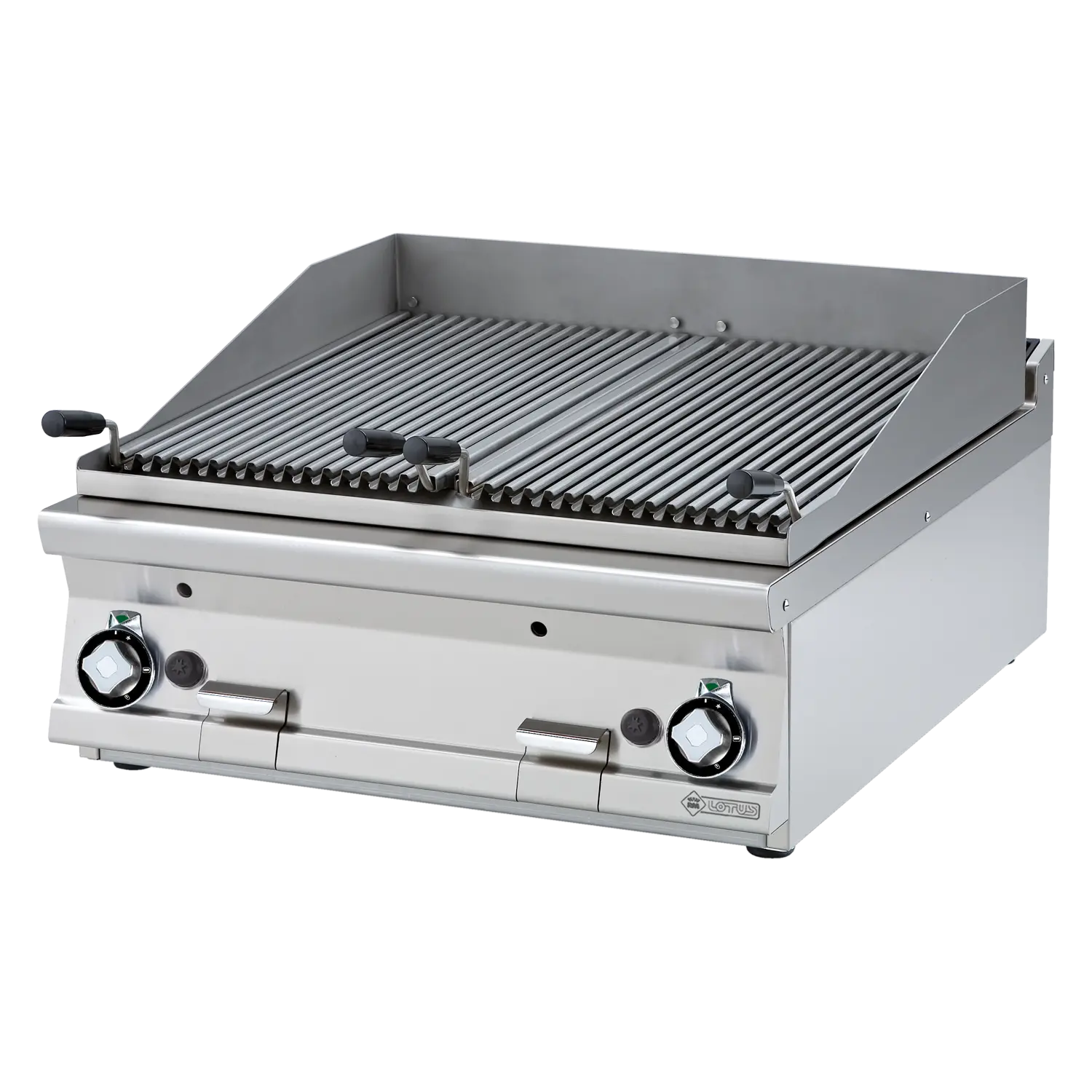 Lávový gril plynový dvojitý 2x 38x66 s podestavbou | RM - CWT-98G