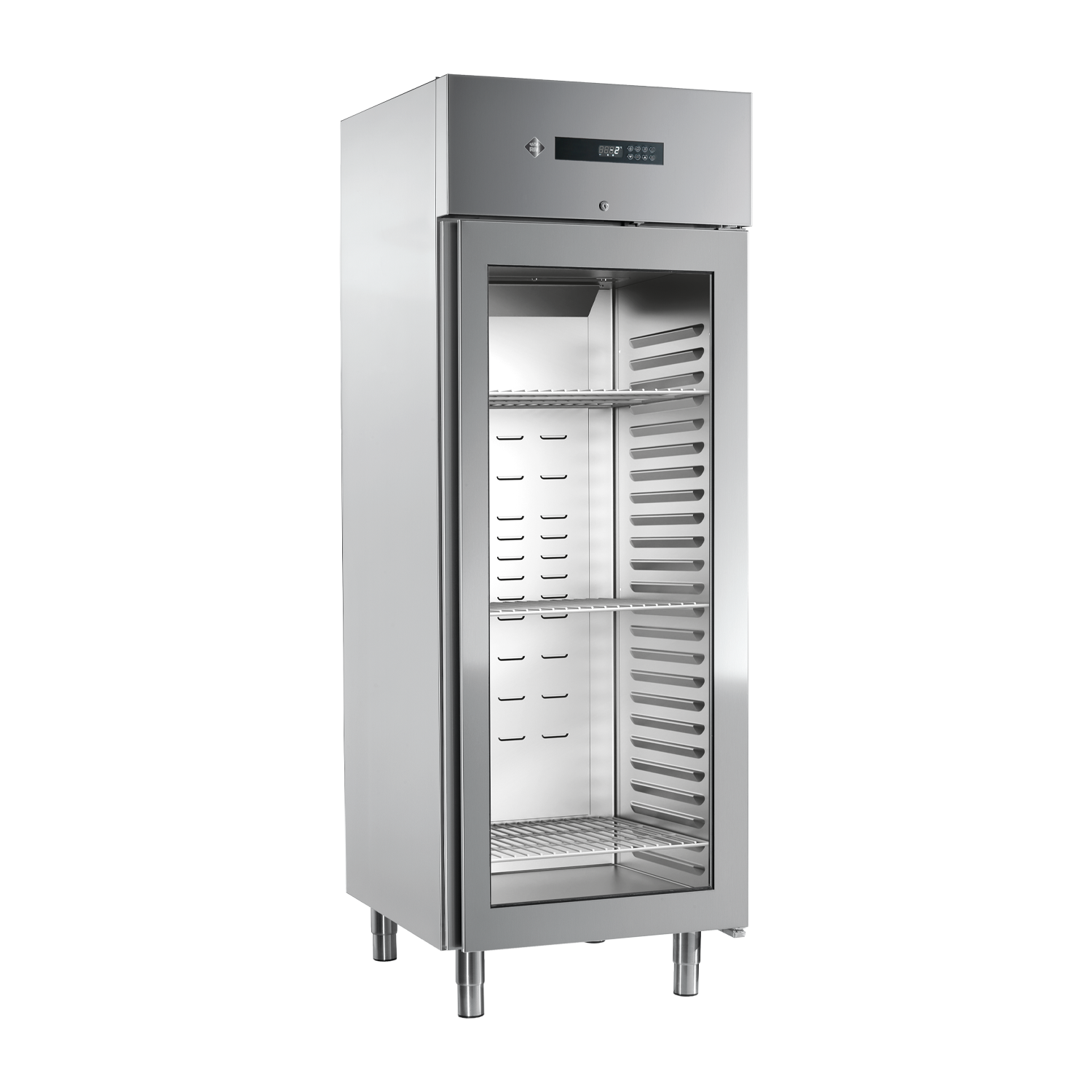 Skříň chladicí 700 l prosklená GN 2/1, nerezová | RM - ENR 700 G