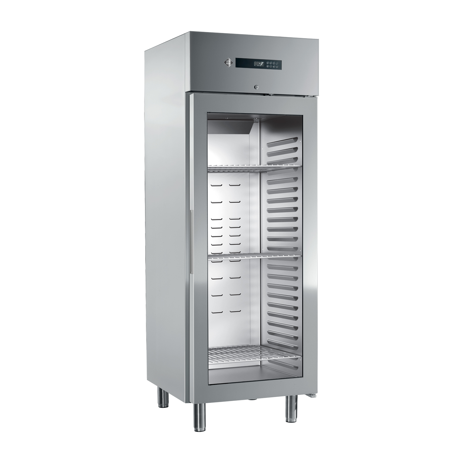 Skříň mrazicí 700 l prosklená bez agregátu GN 2/1, nerez | RM - ENF 700 RG