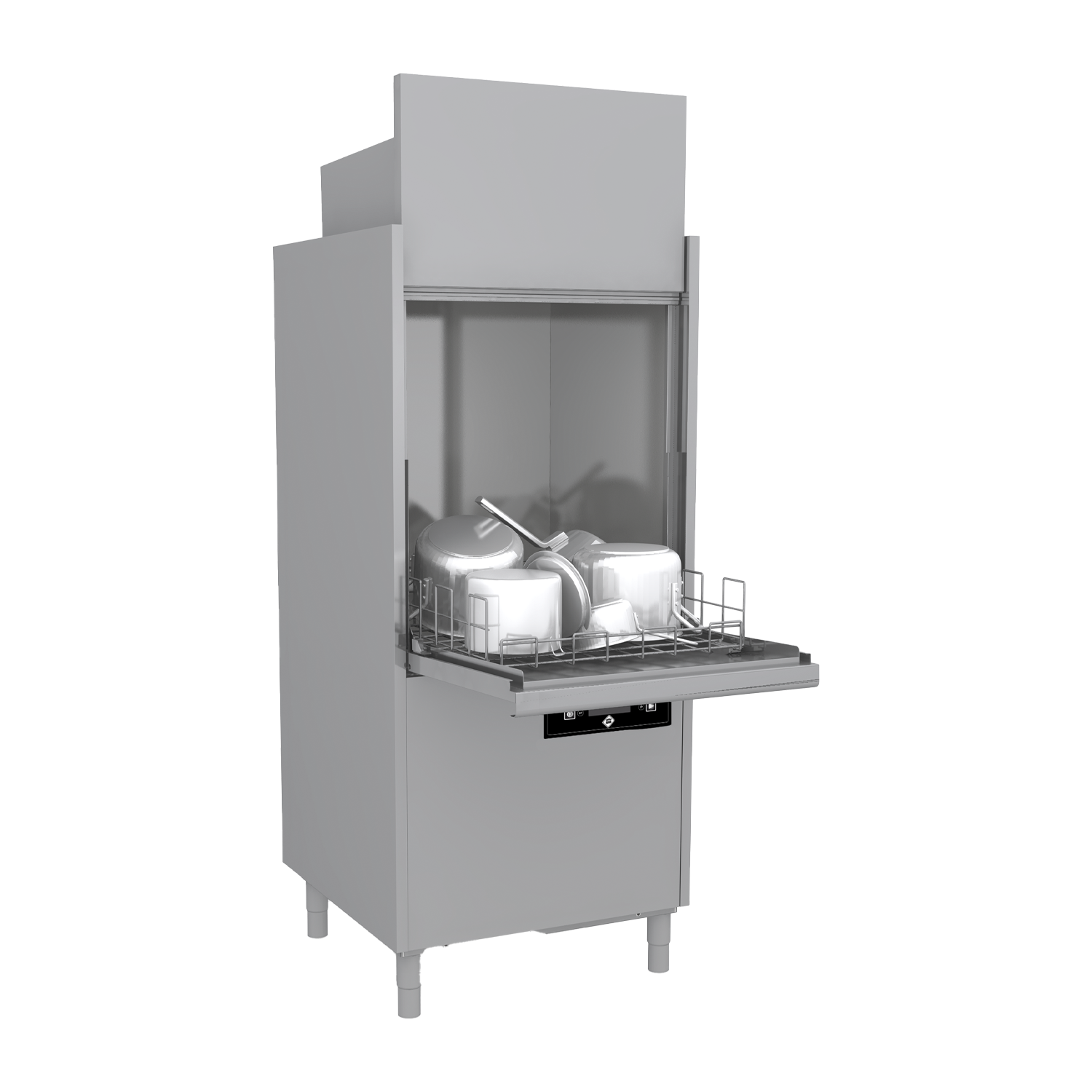 Myčka na černé nádobí dvouplášťová s odpadovým čerpadlem a rekuperací 70x70 - 400 V | RM - S 202 REC ABT