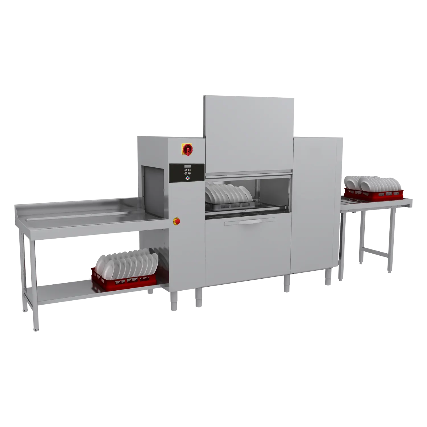 Myčka tunelová 200 košů za hodinu na horkou vodu, výstup vpravo | RM - A 200 ABT RX