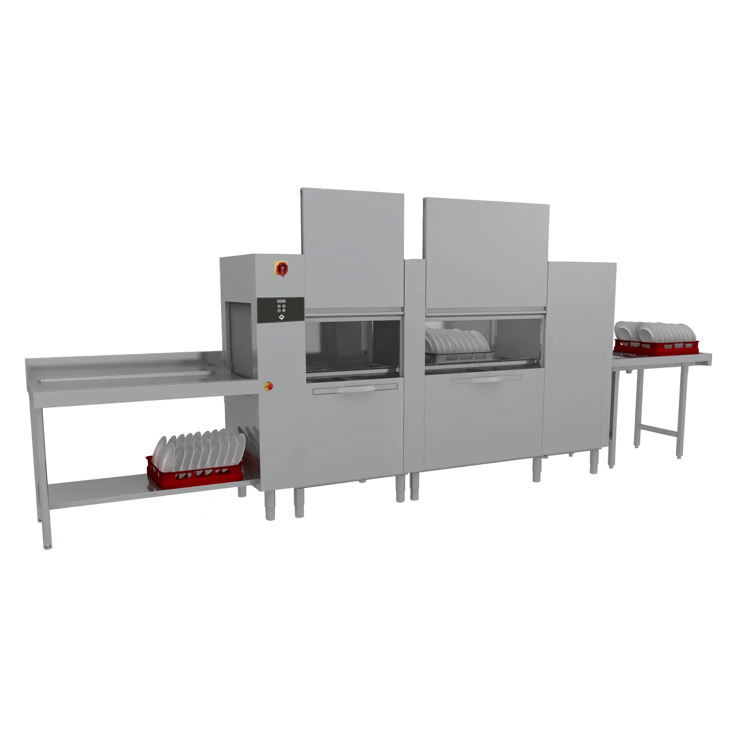 Myčka tunelová 270 košů za hodinu na studenou vodu, výstup vlevo | RM - A 270 W ABT LX