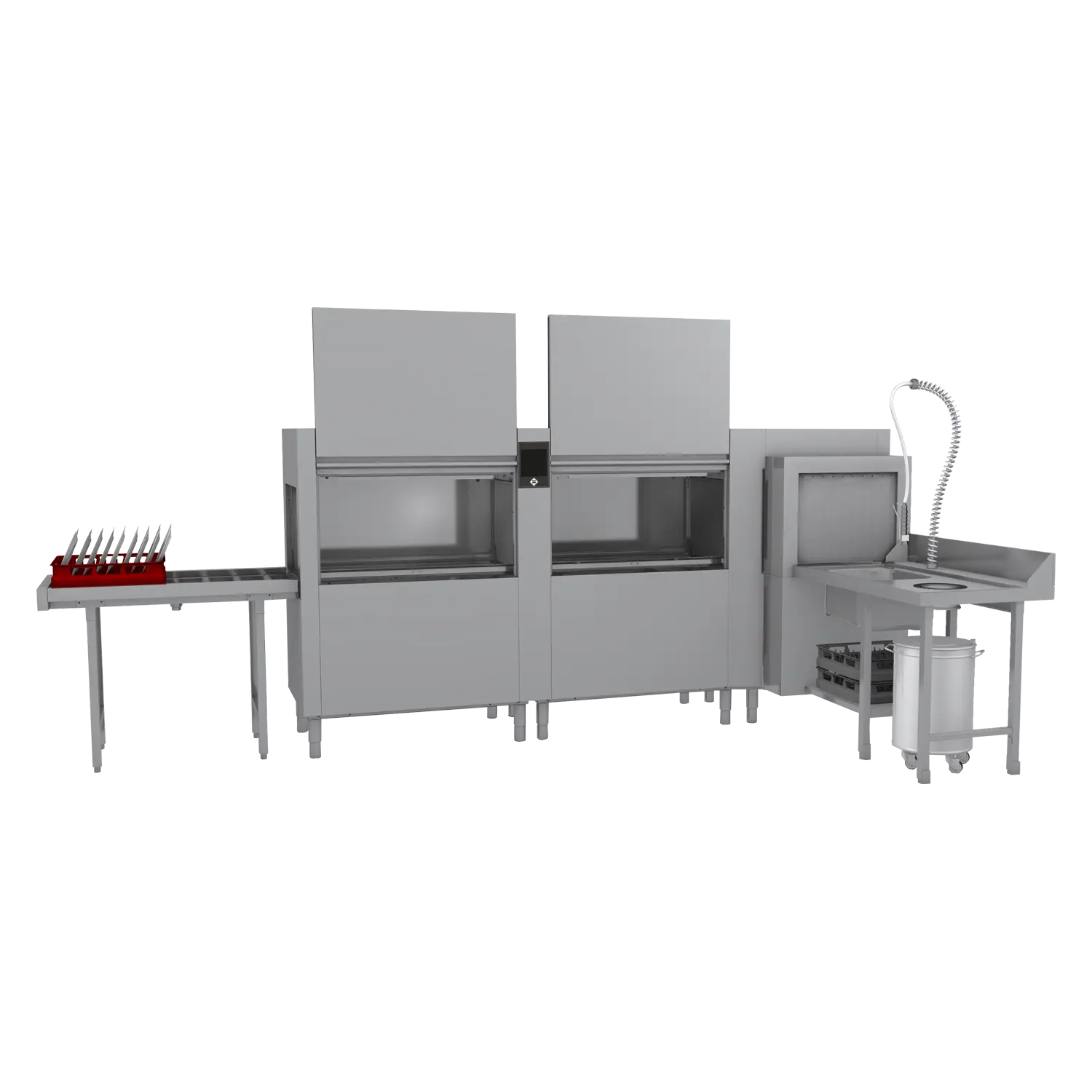 Myčka tunelová 270, studená voda, výstup vlevo, rohový předmycí modul | RM - XT 270 L CTPWR