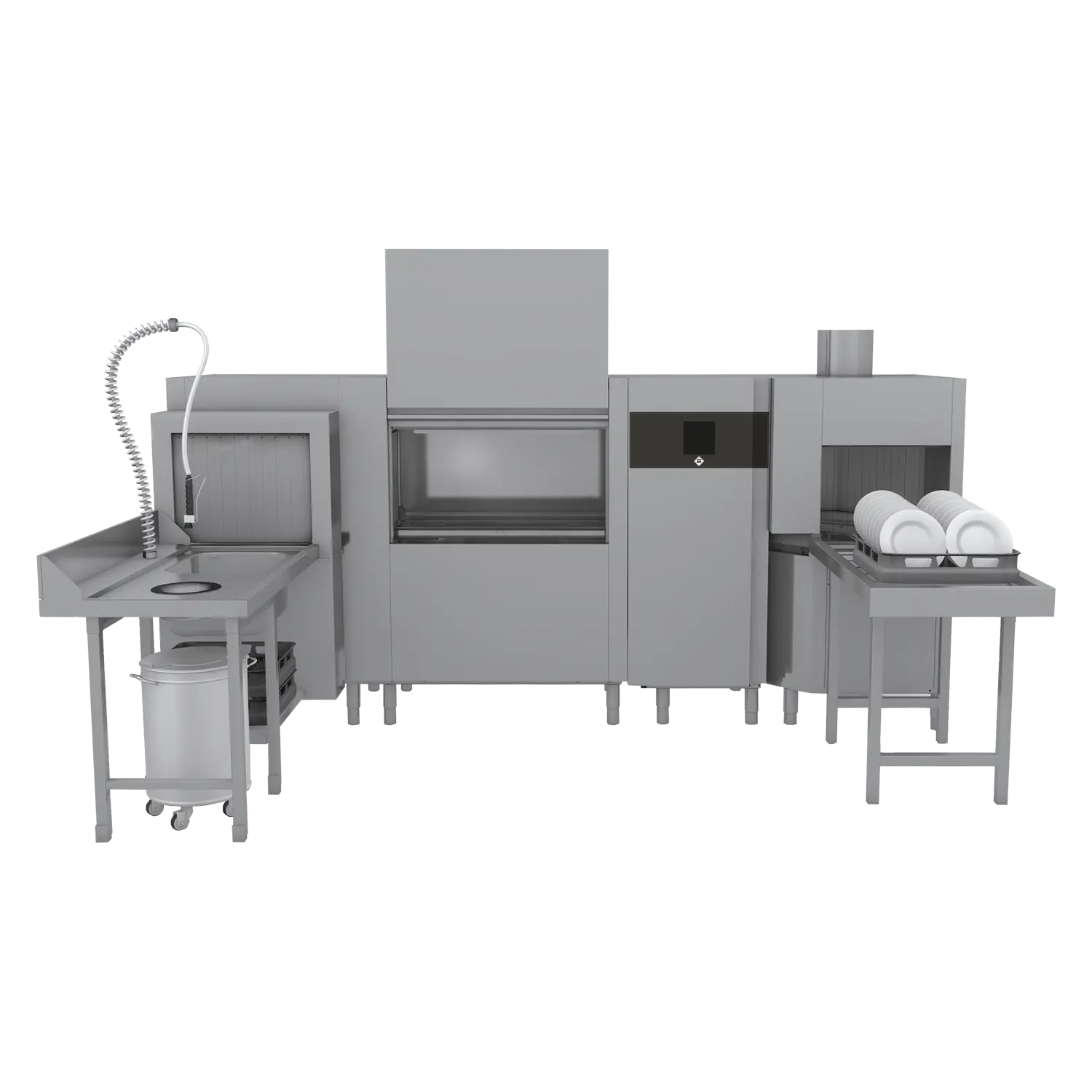 Myčka tunelová 270, studená voda, výstup vpravo, rohový předmytí, rohový sušící modul | RM - XT 270 R XTRS CTPWR