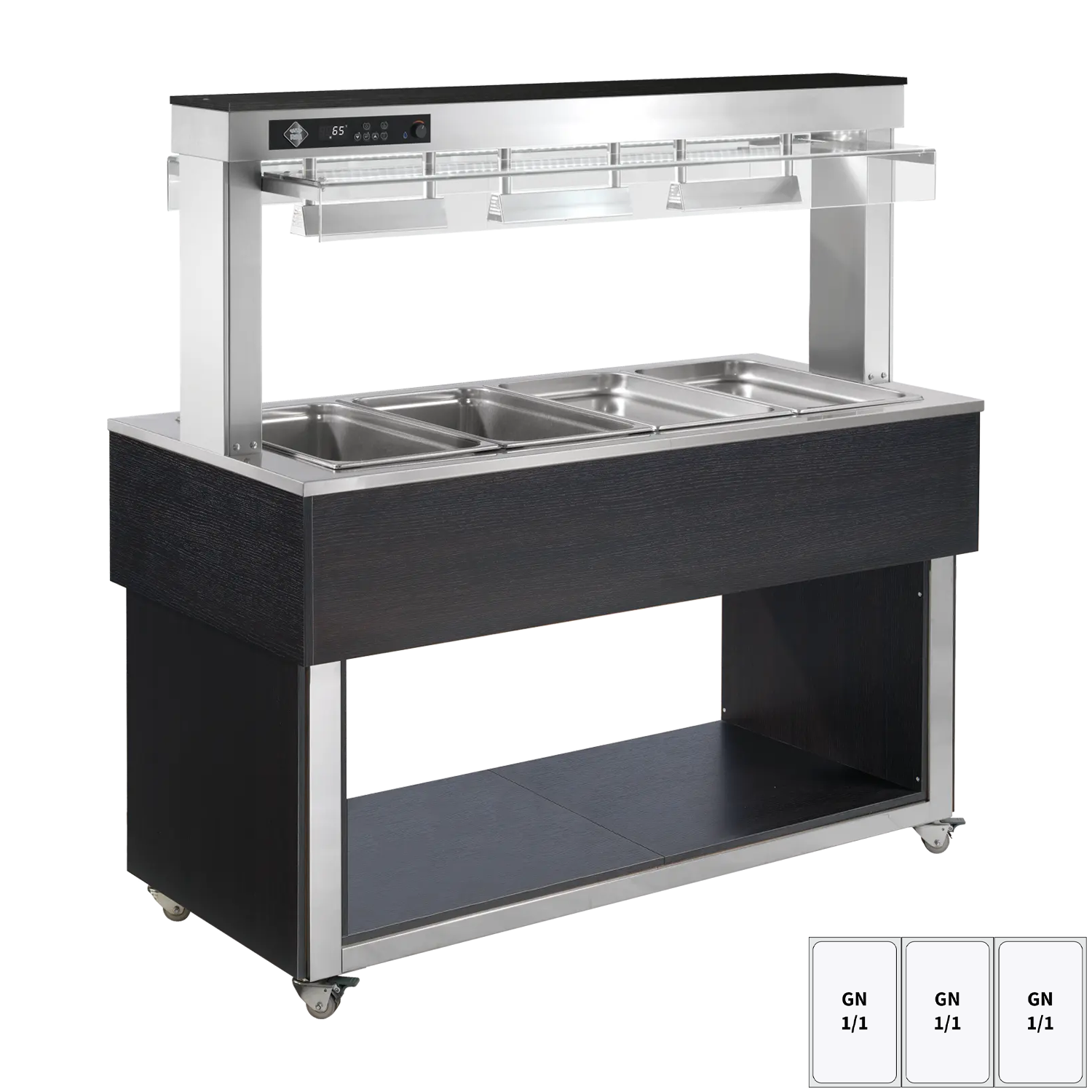 Bufet vyhřívaný, vodní GN 3-1/1 Wenge | RM - TR RED+ 3W