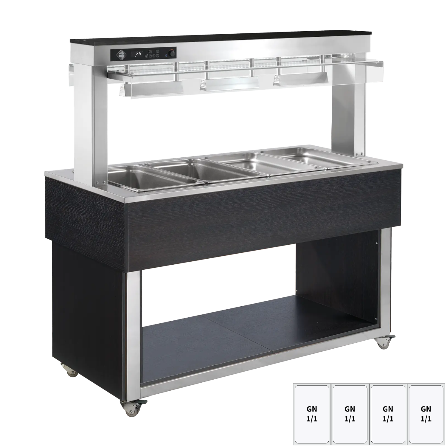 Bufet vyhřívaný, vodní GN 4-1/1 - 200 mm, nerez | RM - TR RED+ 4I