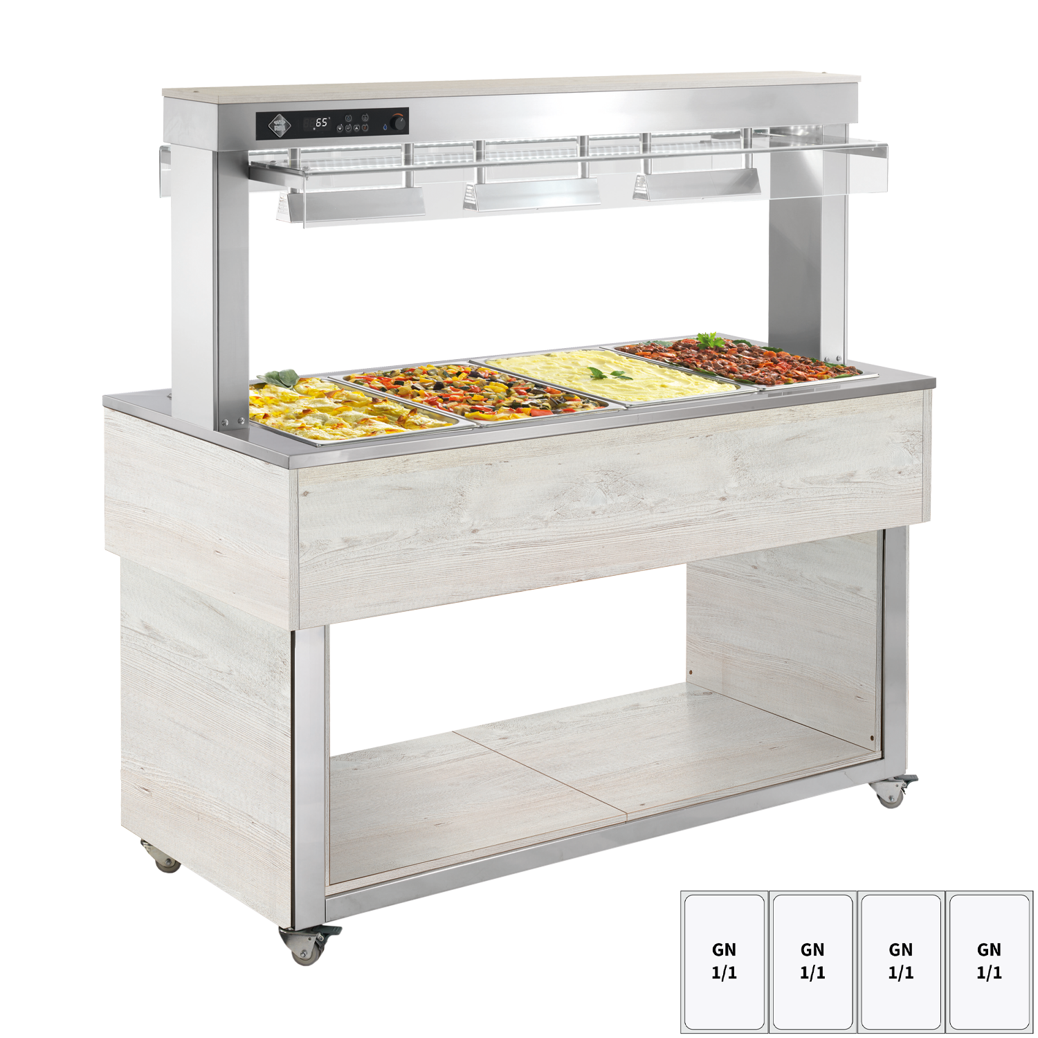 Bufet vyhřívaný, vodní GN 4-1/1 Hemlock | RM - TR RED+ 4H