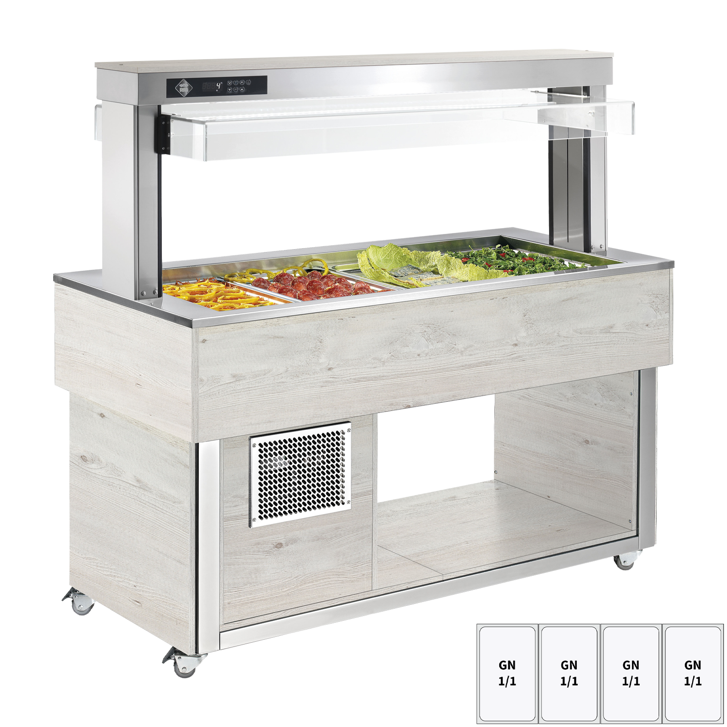 Bufet chlazený GN 4-1/1 - 200 mm,  Hemlock | RM - TR GREEN+ 4H