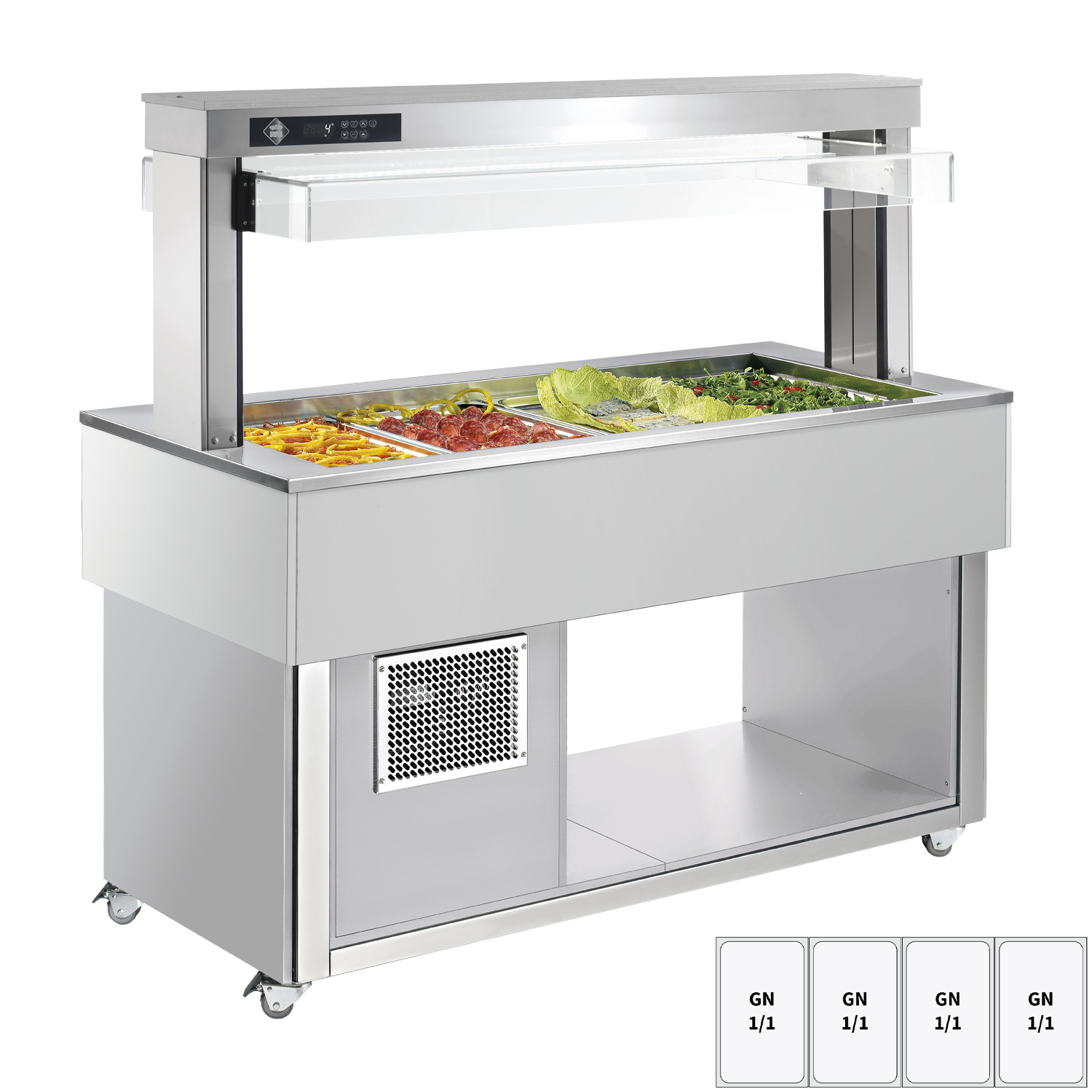 Bufet chlazený GN 4-1/1 - 200 mm,  RAL | RM - TR GREEN+ 4R