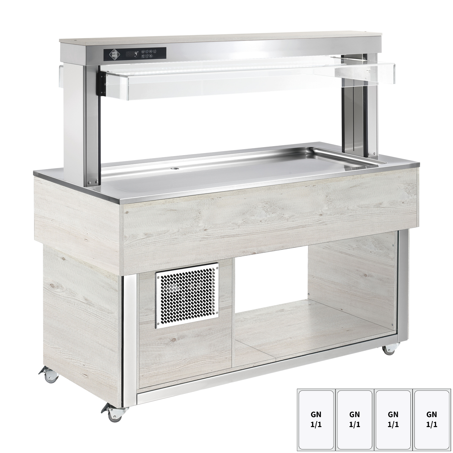 Bufet chlazený GN 4-1/1 - 30 mm,  Hemlock | RM - TR LIME+ 4H