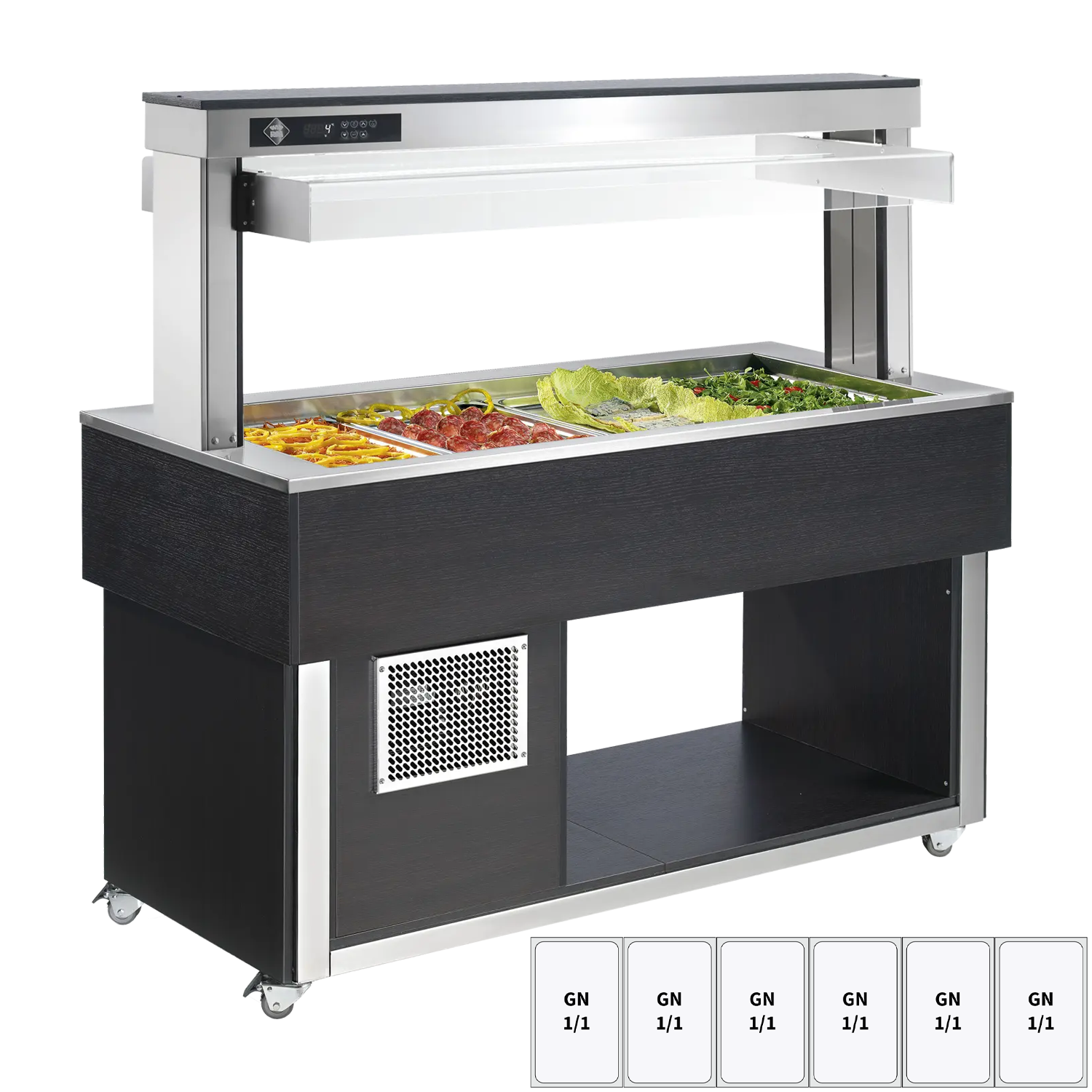 Bufet chlazený GN 6-1/1 - 200 mm,  Wenge | RM - TR GREEN+ 6W