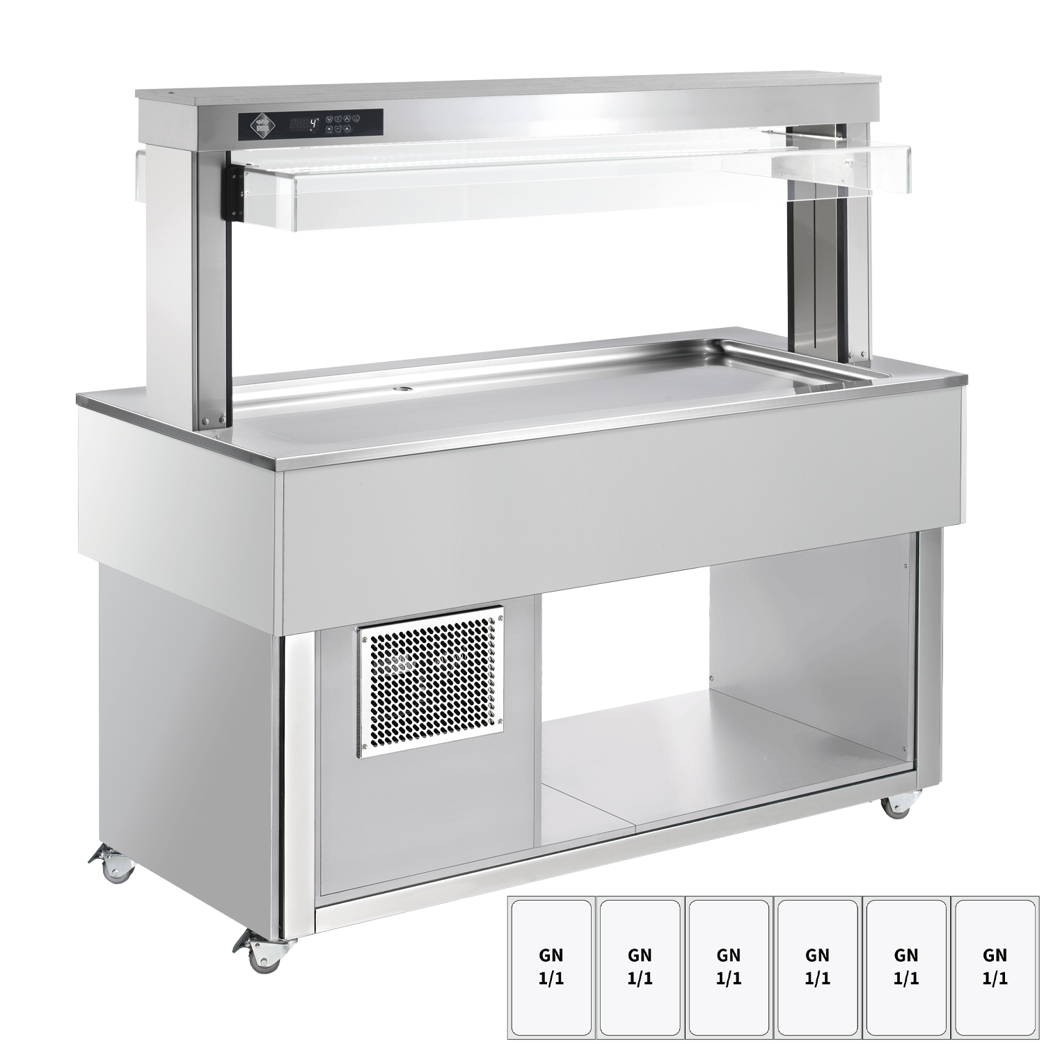 Bufet chlazený GN 6-1/1 - 30 mm,  RAL | RM - TR LIME+ 6R