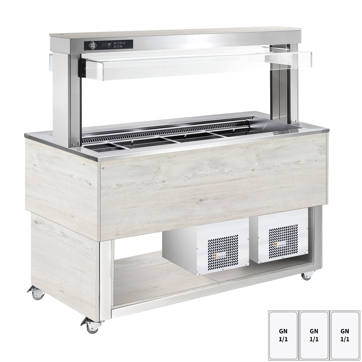 Bufet chlazený, polohovací GN 3-1/1 Hemlock | RM - TR BLUE+ 3H