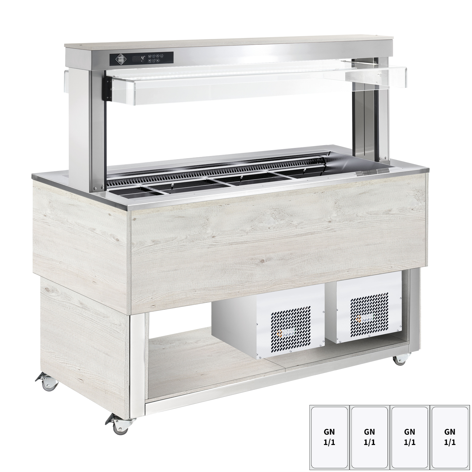 Bufet chlazený, polohovací GN 4-1/1 Hemlock | RM - TR BLUE+ 4H