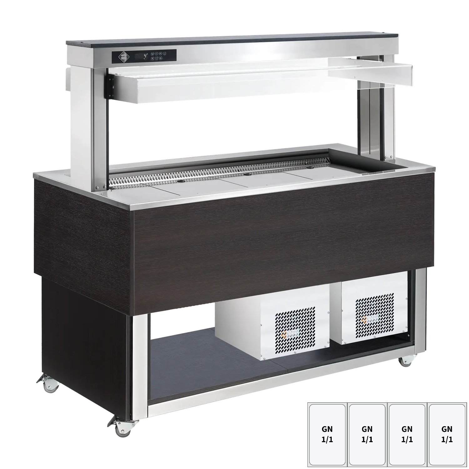 Bufet chlazený, polohovací GN 4-1/1 Wenge | RM - TR BLUE+ 4W