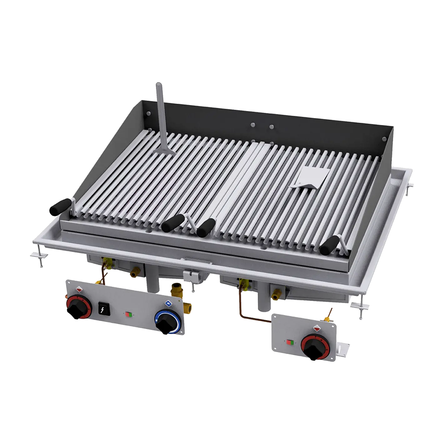 Lávový gril drop-in plynový 2x 38x52 | RM - CWD-79G