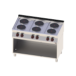 Sporák elektrický 6x plotýnka s podestavbou 400 V | REDFOX - SP 70/120 E