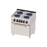 Sporák elektrický se statickou elektrickou troubou GN 2/1 - 4x plotýnka 400 V | REDFOX - SPT 70/80 21 E